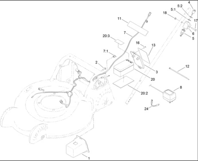 Hayter R53A - 449F (449F312000001 - 449F312999999) - Electrical Assy