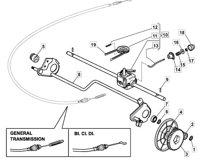 ML5590 PD - 2009 - 292155038/GI - Mountfield Rotary Mower Transmission Diagram