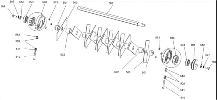 Hayter Scarifier - 110J (315000001 - 315999999) - Blades Assembly