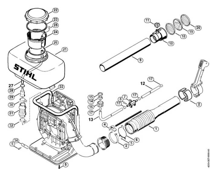 Genuine Stihl BR340 L / N - Conversion kit BR/SR