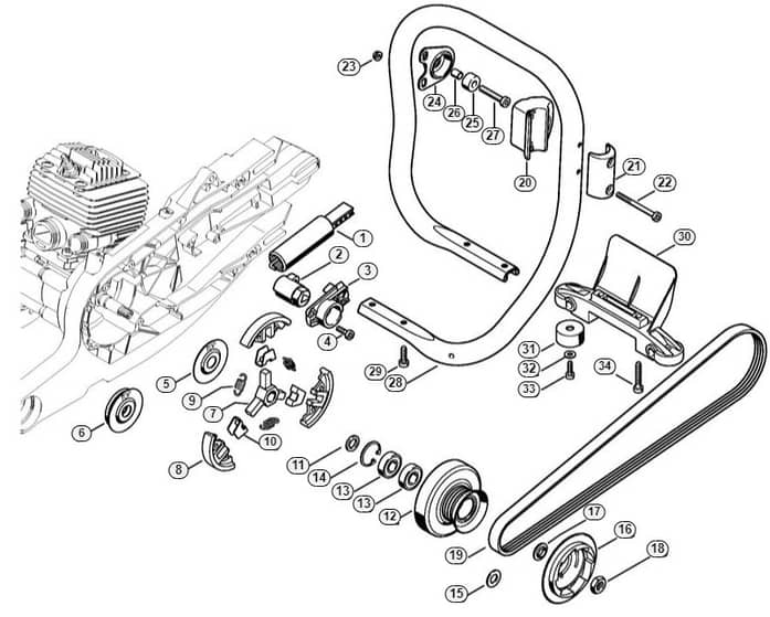 Genuine Stihl TS700 / C - Belt tensioner, Clutch