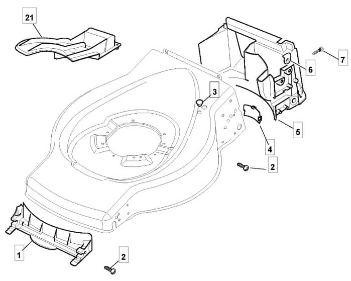 HP183 - 2014 - 299194623/SF - Mountfield Rotary Mower Front Conveyor Diagram