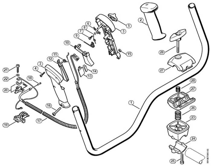 Genuine Stihl KA250 / N - Bike handle