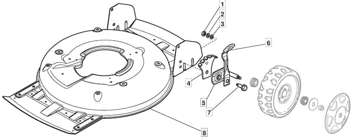 MULTICLIP 501 HP - 2011 - 291501043/M11 - Mountfield Rotary Mower Deck Diagram