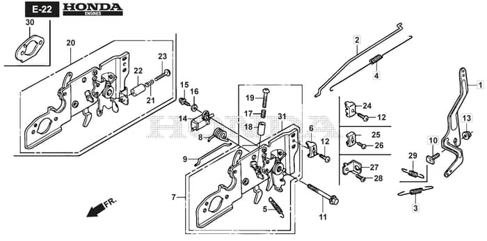 HP42 H - 2016-2017 - 295441038/BQ - Mountfield Rotary Mower Control  GCV160A0 S4 LE SD Diagram