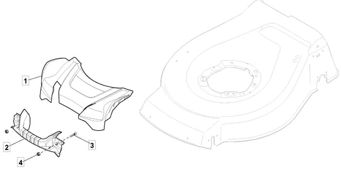 S421R PD - 2019-2022 - 299439043/M19 - Mountfield Rotary Mower Mask Diagram