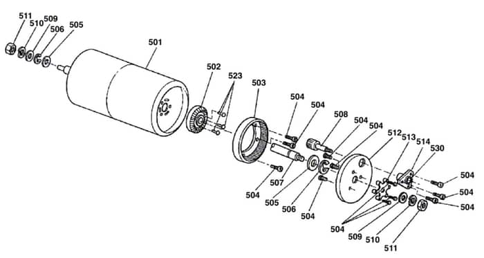 Atco Windsor 14S - F016L80597 - Rear Roller Assembly