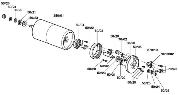Atco Balmoral 14S - F016307542 - Rear Roller Assembly