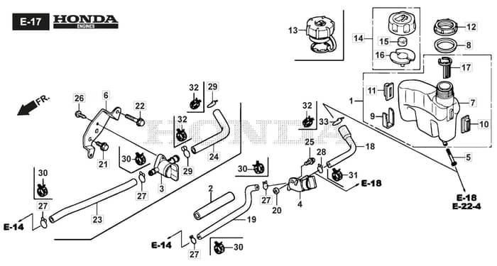 HP42 H - 2016-2017 - 295441038/BQ - Mountfield Rotary Mower Fuel Tank Diagram