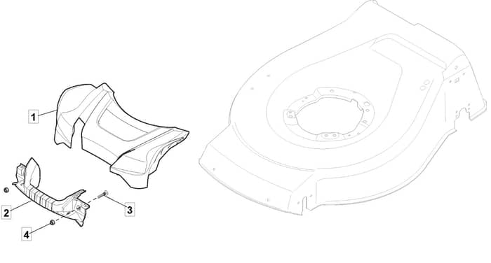 S421R PD - 2014-2018 - 299439043/M14 - Mountfield Rotary Mower Mask Diagram