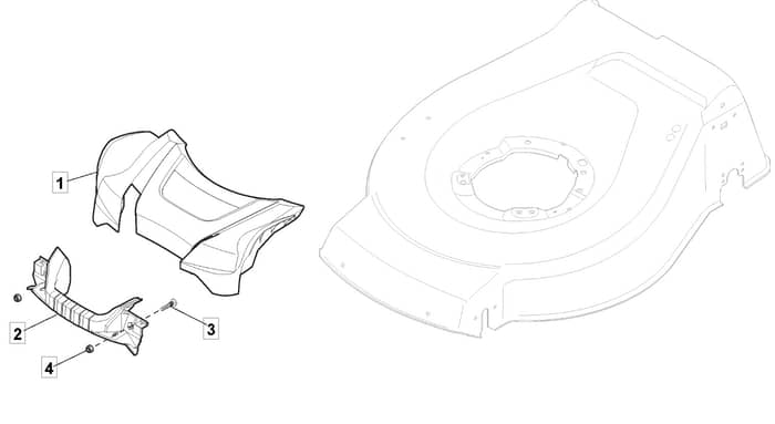 S421R HP - 2019-2022 - 299434043/M19 - Mountfield Rotary Mower Mask Diagram
