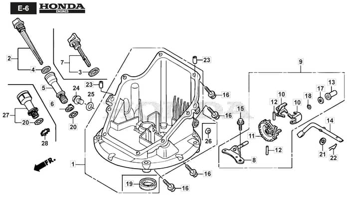HP42 H - 2016-2017 - 295441038/BQ - Mountfield Rotary Mower Oil Pan Diagram