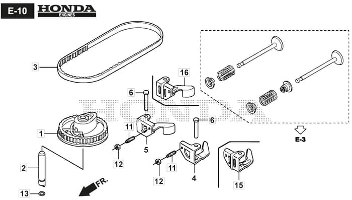 HP425 - 2015-2018 - 295431038/M15 - Mountfield Rotary Mower Cam Pulley Diagram