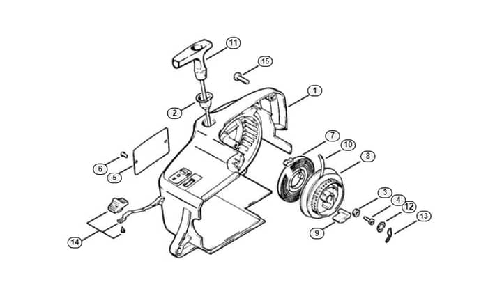 Stihl 010 Av Rewind Starter - O-Group