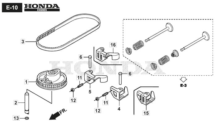 HP45 H - 2016-2017 - 299014633/BQ - Mountfield Rotary Mower Cam Pulley Diagram