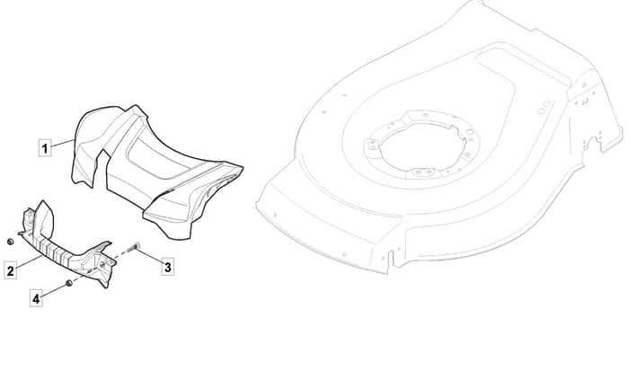 S421R HP - 2014-2018 - 299434043/M14 - Mountfield Rotary Mower Mask Diagram