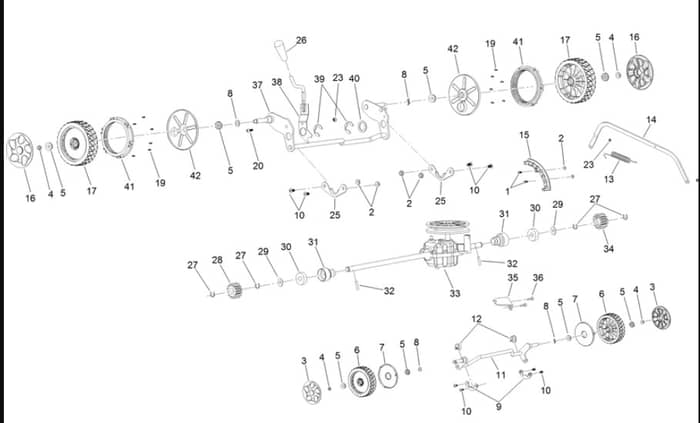 Hayter Osprey 46 - 611A (318000001 - 318999999) - Suspension - Traction - Hoc Assembly