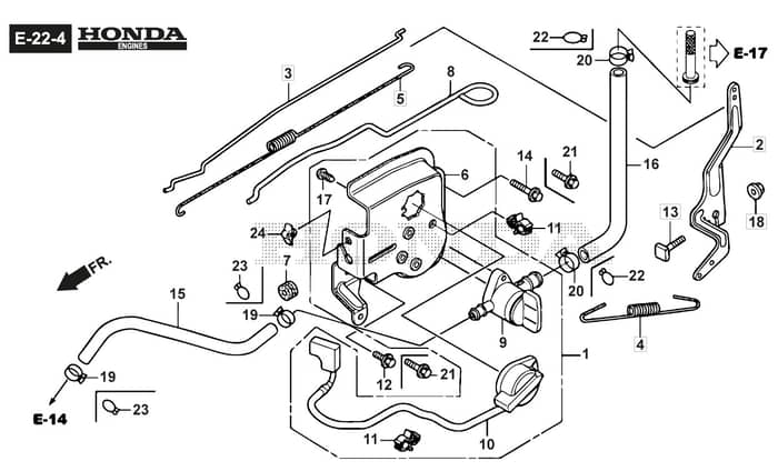 HP45 H - 2016-2017 - 299014633/BQ - Mountfield Rotary Mower Control  GCV160A0 S4 GB SD Diagram
