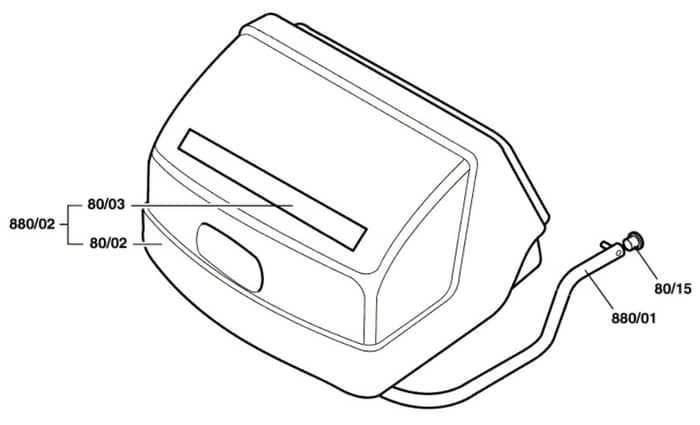 Atco Club B20 - F016L80711 - Grass Collector Assembly