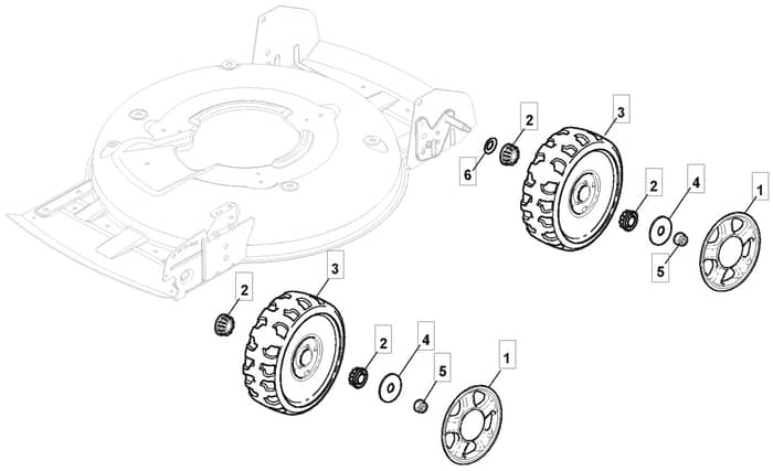 MULTICLIP 501 HP - 2011 - 291501043/M11 - Mountfield Rotary Mower Wheels Diagram