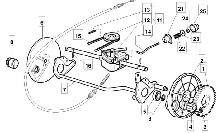 M512 PD - 2010 - 294538033/CAI - Mountfield Rotary Mower Transmission Diagram