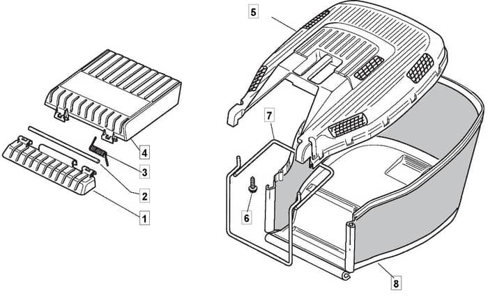 MOLEMASTER 46PD - 2016-2018 - 299274648/M16 - Mountfield Rotary Mower Grass Bag Diagram