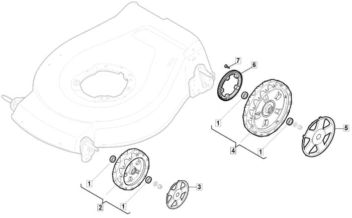 HW461 PD ES - 2010 - 299482548/ADE - Mountfield Rotary Mower Wheels Diagram