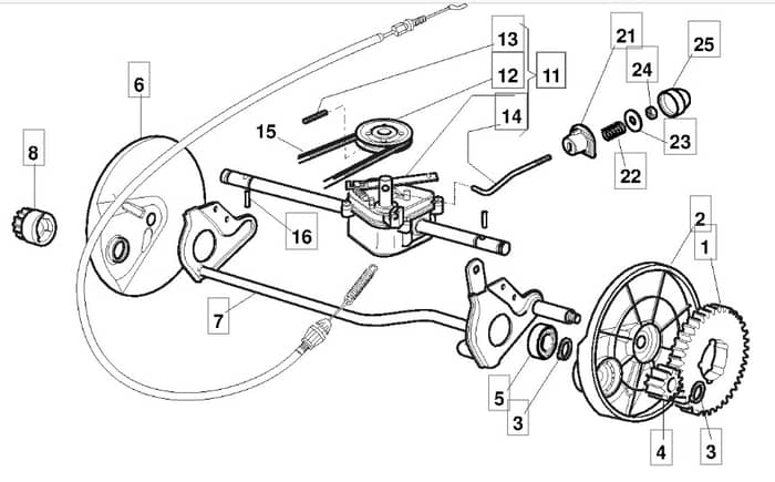 S422 PD - 2010 - 294435138/M10 - Mountfield Rotary Mower Transmission Diagram