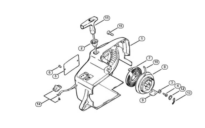 Stihl 010 Aveq Rewind Starter - O-Group