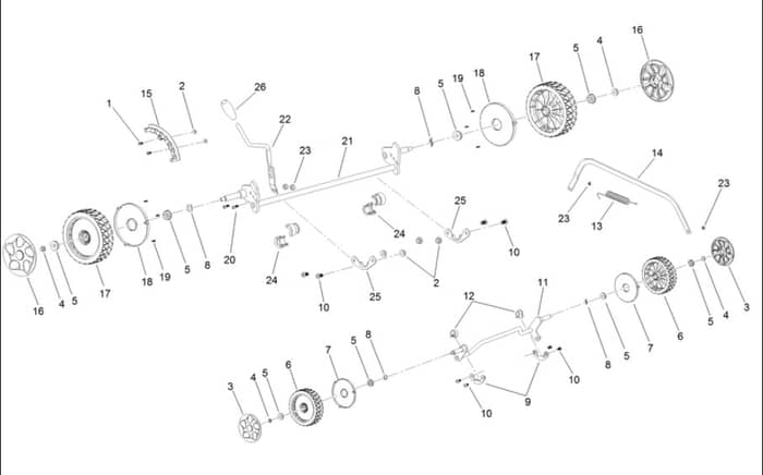 Hayter Osprey 46 - 610B (320000001 - 320999999) - Suspension - Traction - Hoc Assembly