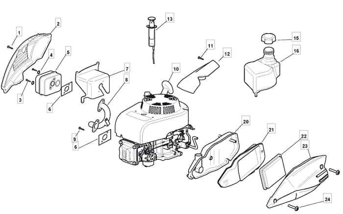 MULTICLIP 504 PDQ 4S - 2008 - 291553043/UM8 - Mountfield Rotary Mower Engine Diagram