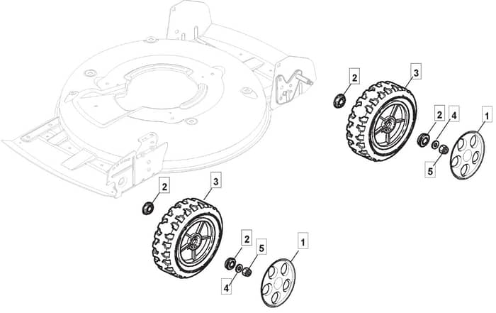 MULTICLIP 501 SP - 2010-2011 - 291502148/BQ - Mountfield Rotary Mower Wheels Diagram