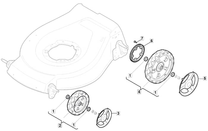 EL 4800 PD BW - 2020-2022 - 299487173/MTF - Mountfield Rotary Mower Wheels Diagram