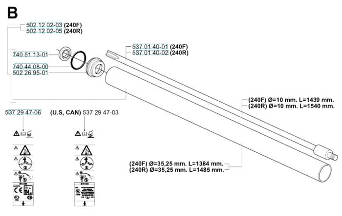 Husqvarna 240R - 2005-Current - Shaft