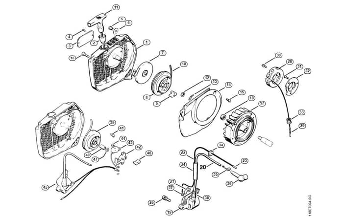 Stihl 028 Wb Rewind Starter - F-Group