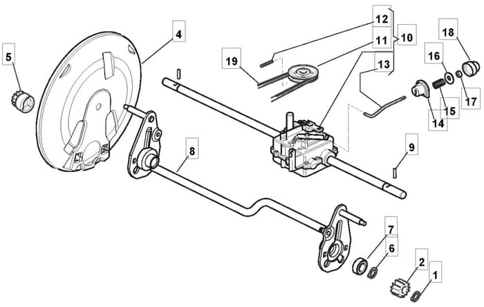 M512 PD 3S BW - 2010 - 292157833/M10 - Mountfield Rotary Mower Transmission Diagram
