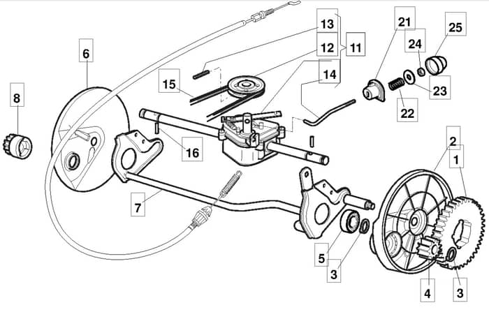 S422 PD - 2010 - 294435038/M10 - Mountfield Rotary Mower Transmission Diagram