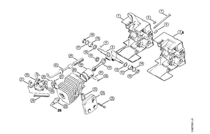 Stihl 015 Avq Crankcase, Piston - A-Group
