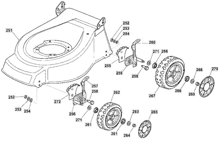 46 EL - 2007 - 29480663/CAL - Mountfield Rotary Mower Wheels Diagram