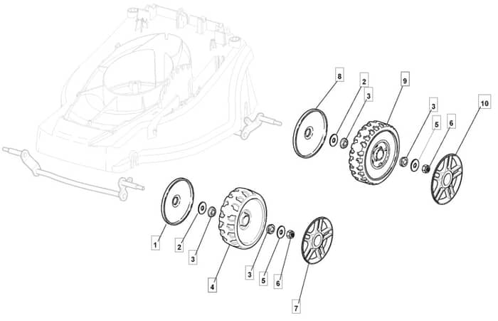 EL 410 - 2011 - 294410663/M11 - Mountfield Rotary Mower Wheels Diagram
