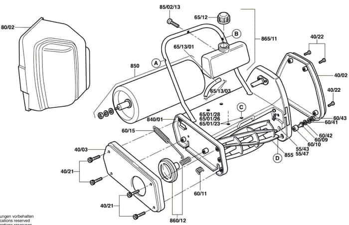 Qualcast Classic Petrol 43S - F016306242 - Main Assembly
