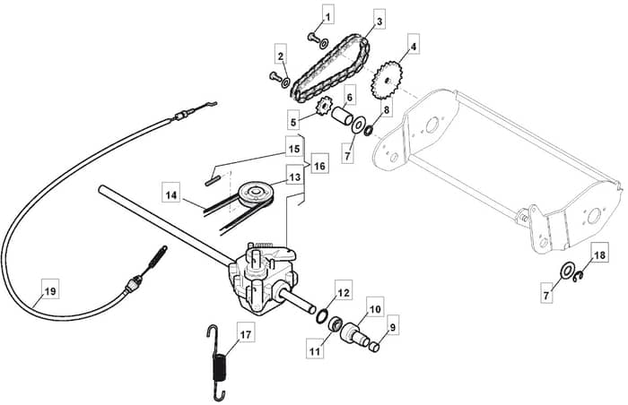 EL 4800 R PD - 2008 - 294485763/M08 - Mountfield Rotary Mower Transmission Diagram