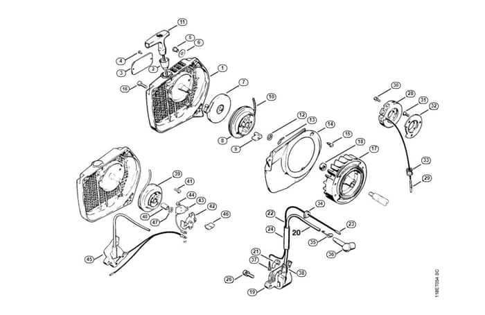 Stihl 028 W Rewind Starter - F-Group