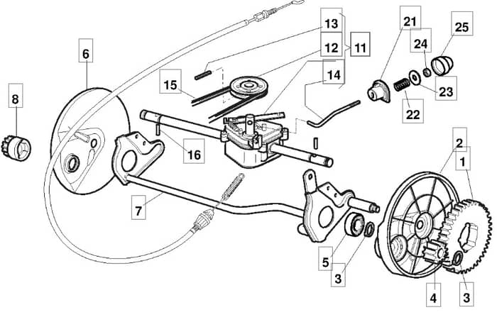 S421 PD - 2008 - 294435043/UM8 - Mountfield Rotary Mower Transmission Diagram