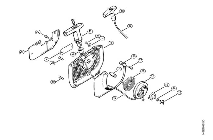 Stihl 046 Magnum Rewind Starter - H-Group