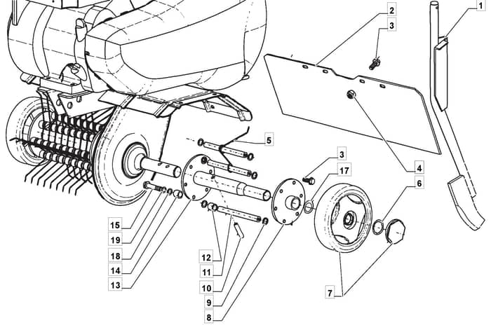 MANOR 75-G - 2008-2010 - 217500043/MO8 - Mountfield Tiller Optionals Diagram