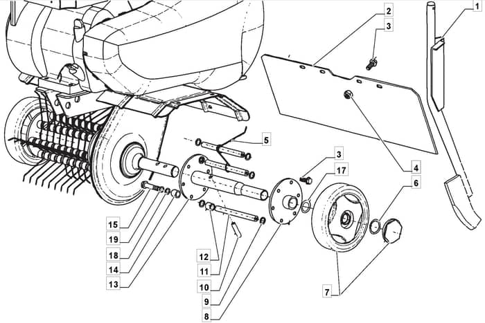 MANOR 75-G - 2009-2010 - 217500043/MO9 - Mountfield Tiller Optionals Diagram