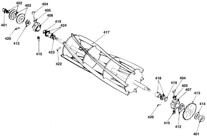 Qualcast Suffolk Punch 35S - F016L80162 - Cutter Assembly