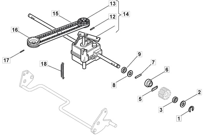 M60 PD ES - 2006-2007 - 292552523/MOU - Mountfield Rotary Mower Transmission Diagram