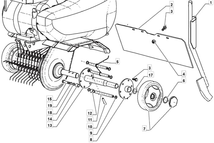 MANOR 75 RHX - 2008-2010 - 217510133/MO8 - Mountfield Tiller Optionals Diagram